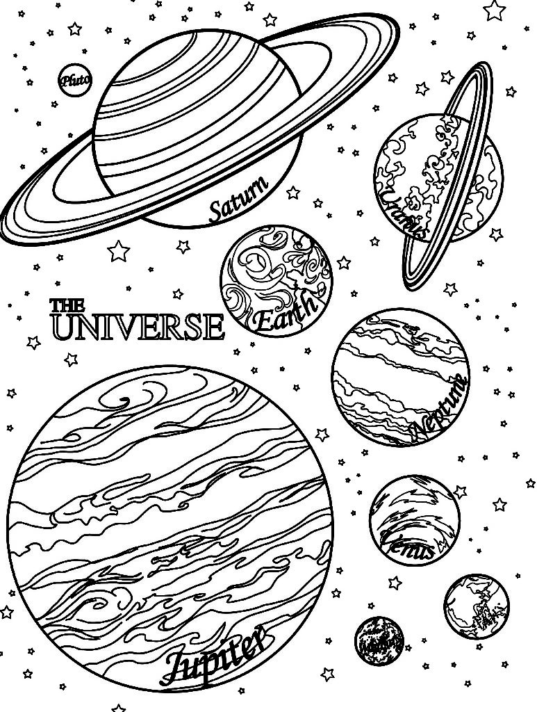 Planets Printable Coloring Pages Planets Printable Coloring Pages