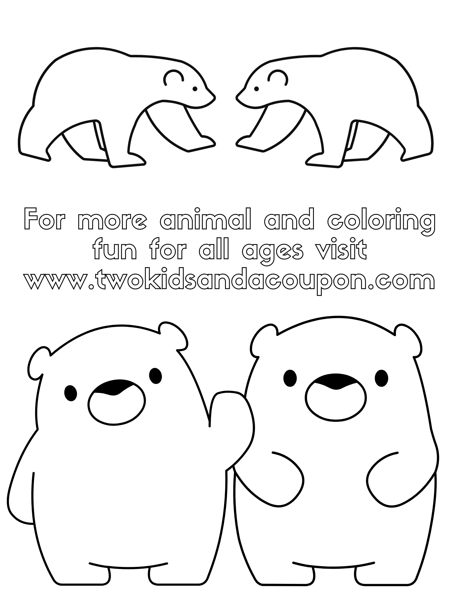 Polar Bear Coloring Page Polar Bear Coloring Page