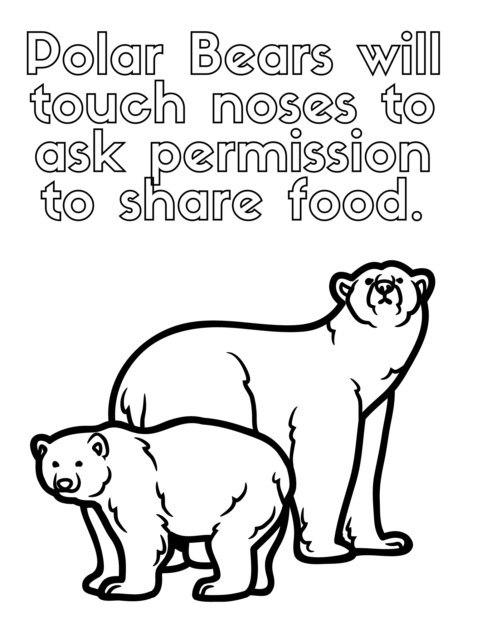 Polar Bear Pictures To Colour Polar Bear Pictures To Colour