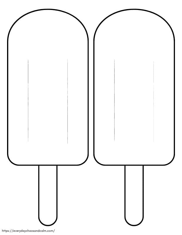 Popsicle Outline Printable Popsicle Outline Printable
