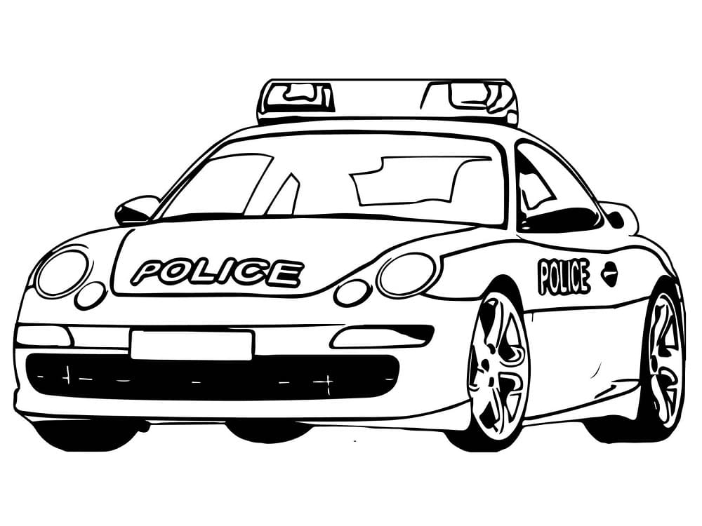 Porsche Police Car Coloring Page Free Printable Coloring Pages For Kids