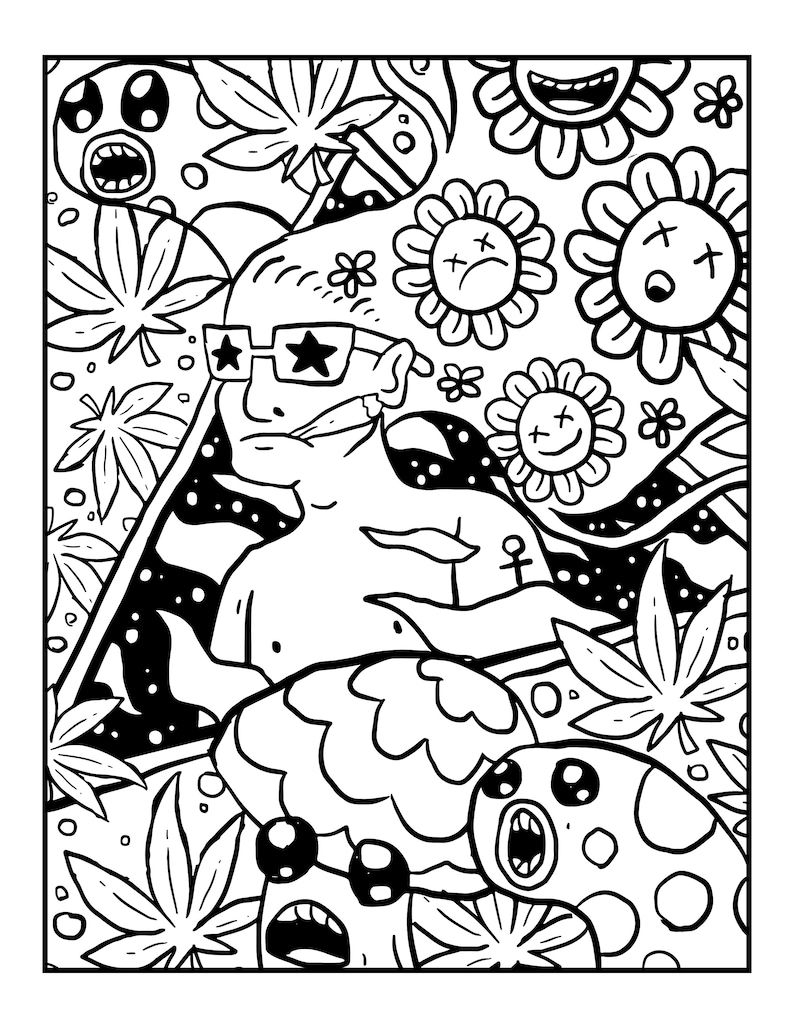 Pothead Printable Stoner Coloring Pages Pothead Printable Stoner Coloring Pages