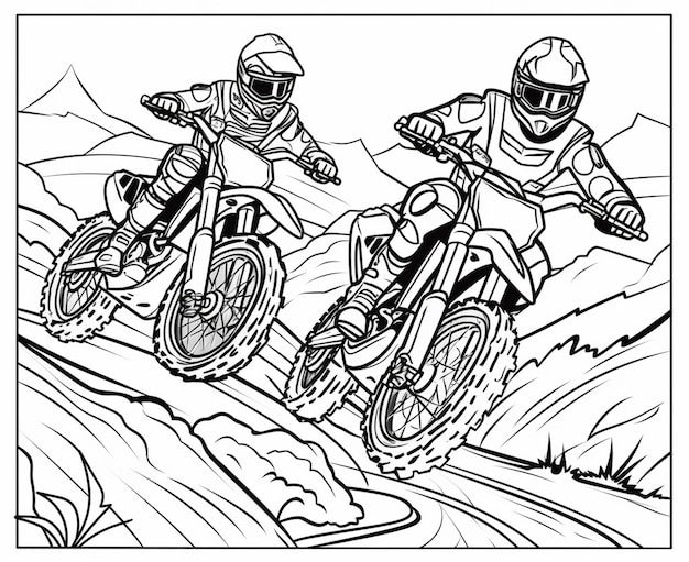 Printable Dirt Bike Coloring Pages
