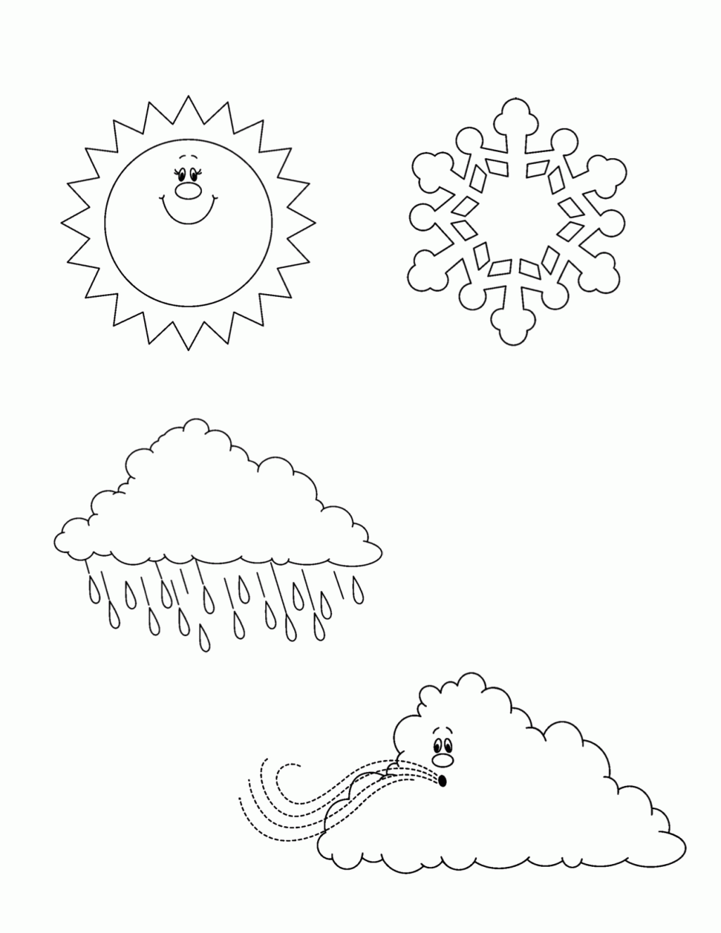 Preschool Printable Weather Coloring Pages Preschool Printable Weather Coloring Pages