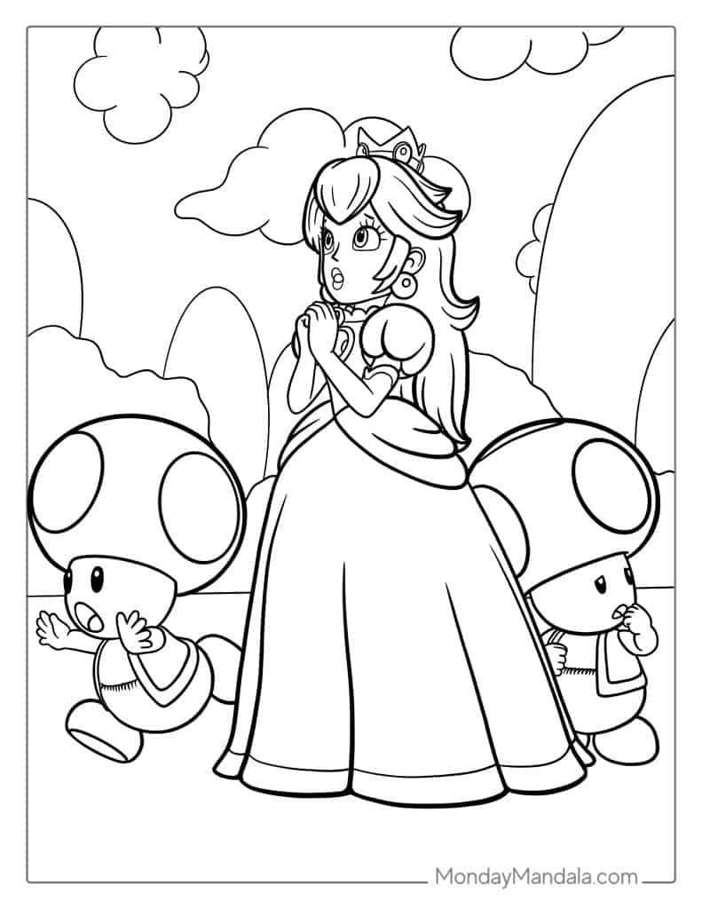Princess Peach Coloring Page Free PDF Printables Coloring Home Princess Peach Coloring Page Free PDF Printables Coloring Home