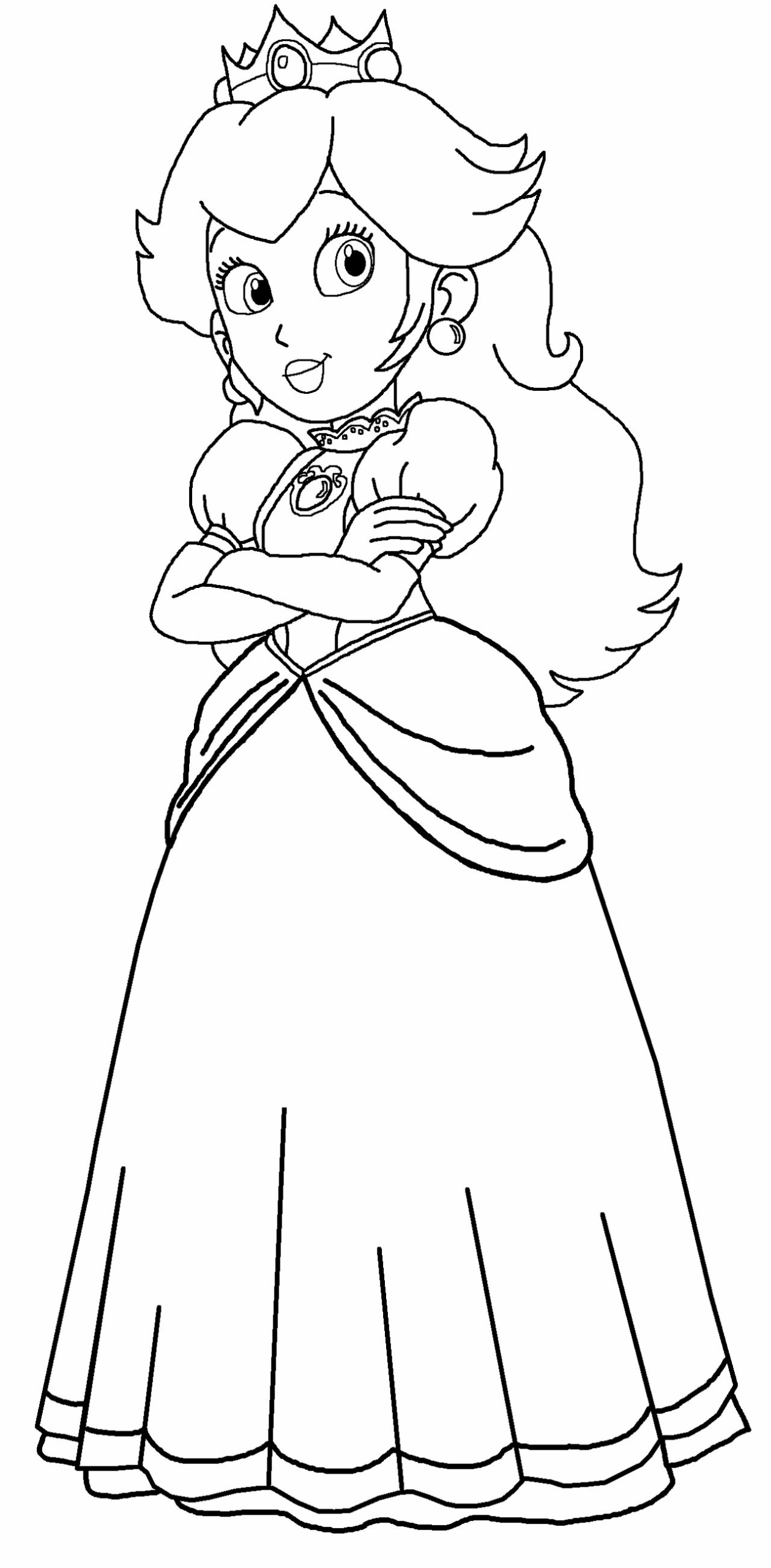 Princess Peach Coloring Page