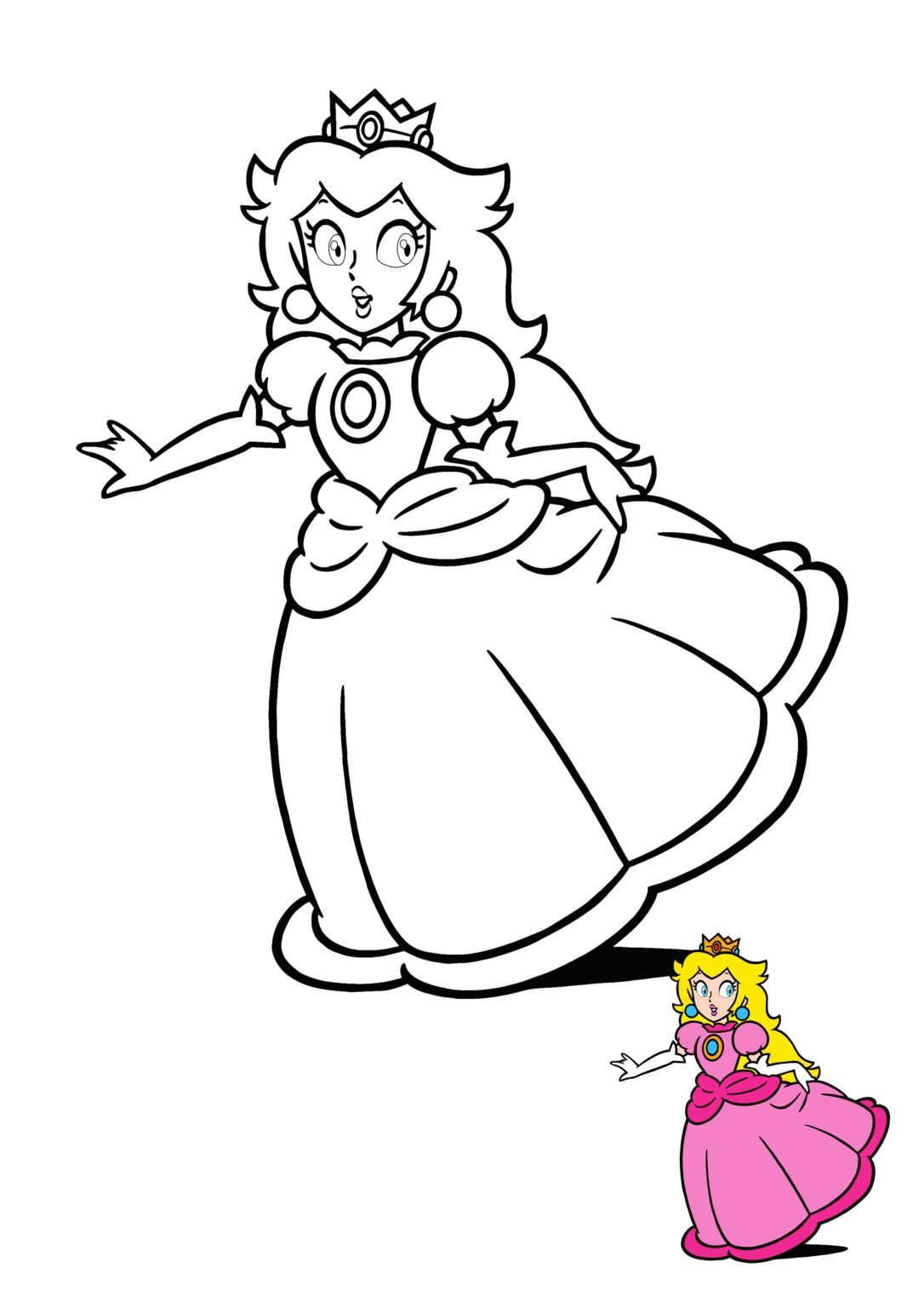 Princess Peach Coloring Pages 2 Free Coloring Sheets 2021 