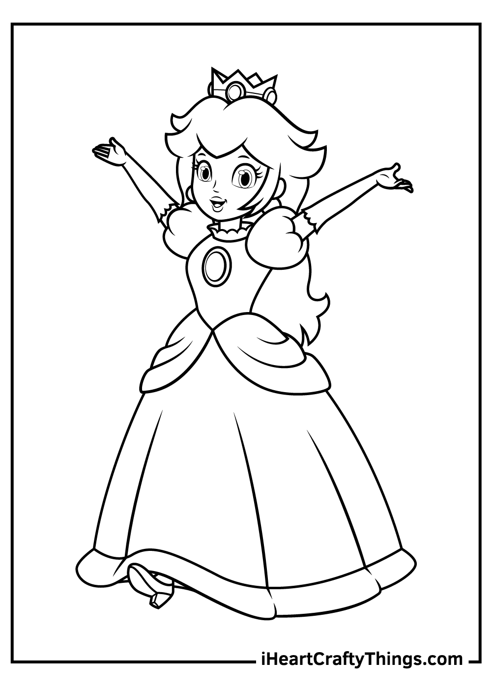 Princess Peach Coloring Pages Printable