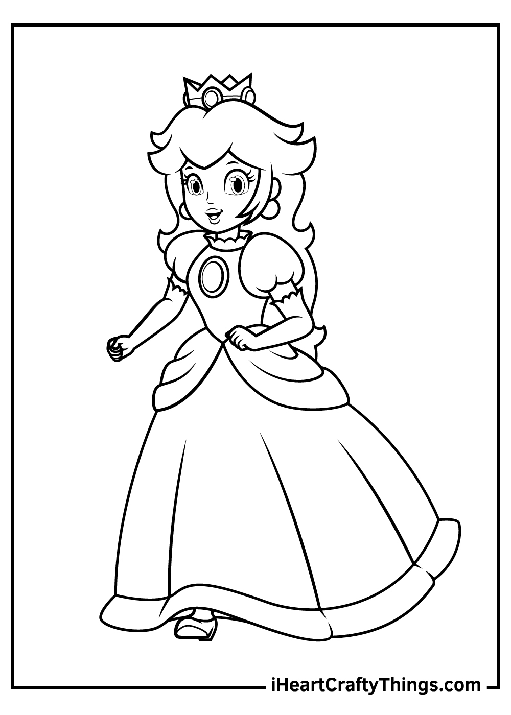 Princess Peach Printable Coloring Pages Princess Peach Printable Coloring Pages