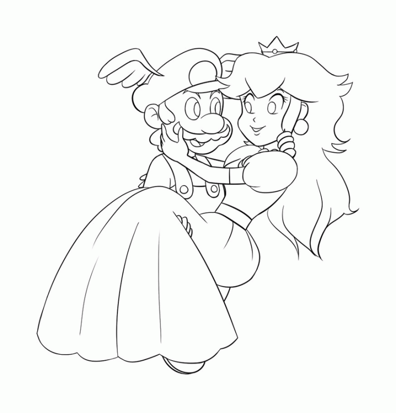 Princess Peach Printable Coloring Pages Princess Peach Printable Coloring Pages