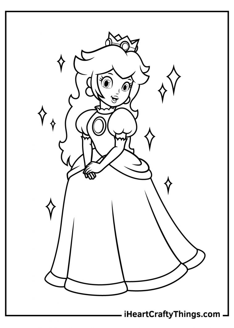 Princess Peach Printable Coloring Pages Princess Peach Printable Coloring Pages