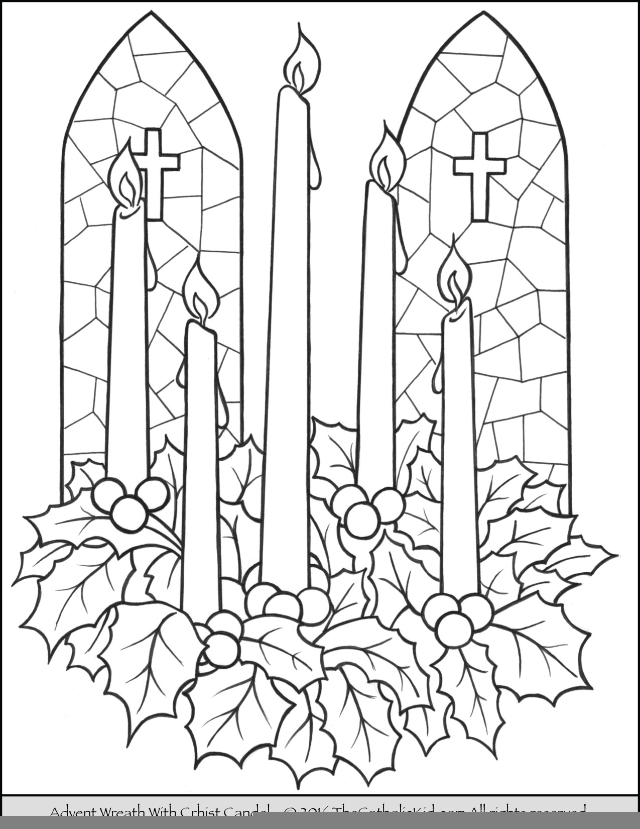 Printable Advent Wreath Coloring Page Printable Advent Wreath Coloring Page