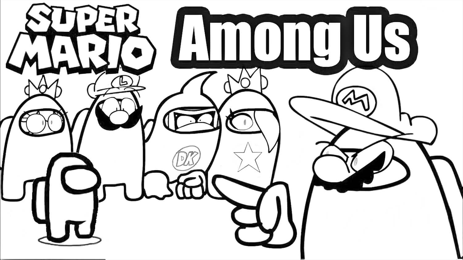 Printable Among Us Coloring Pages Printable Among Us Coloring Pages