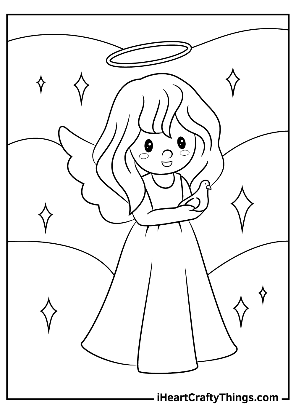 Printable Angel Coloring Pages Printable Angel Coloring Pages