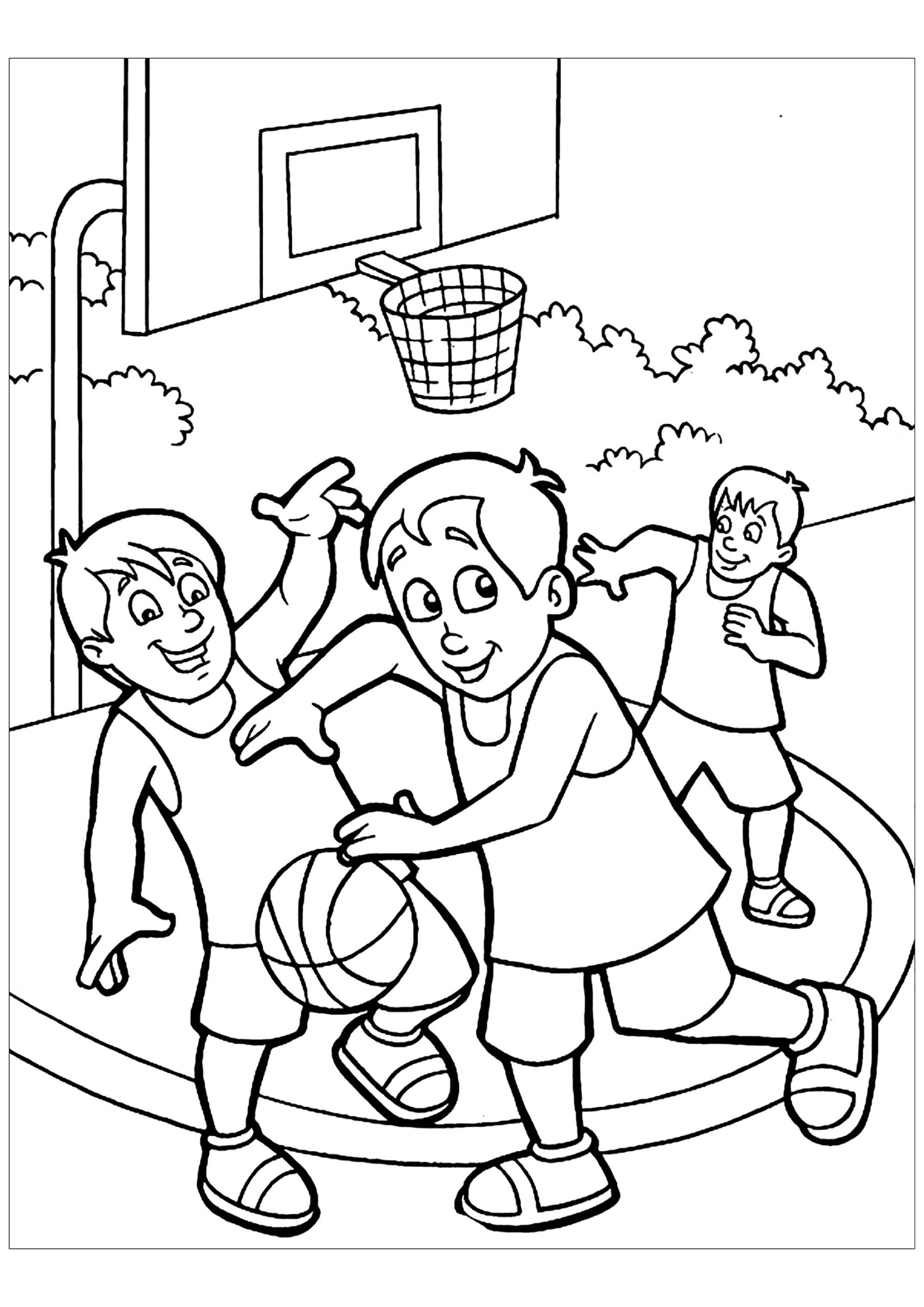 Printable Basketball Coloring Pages Printable Basketball Coloring Pages