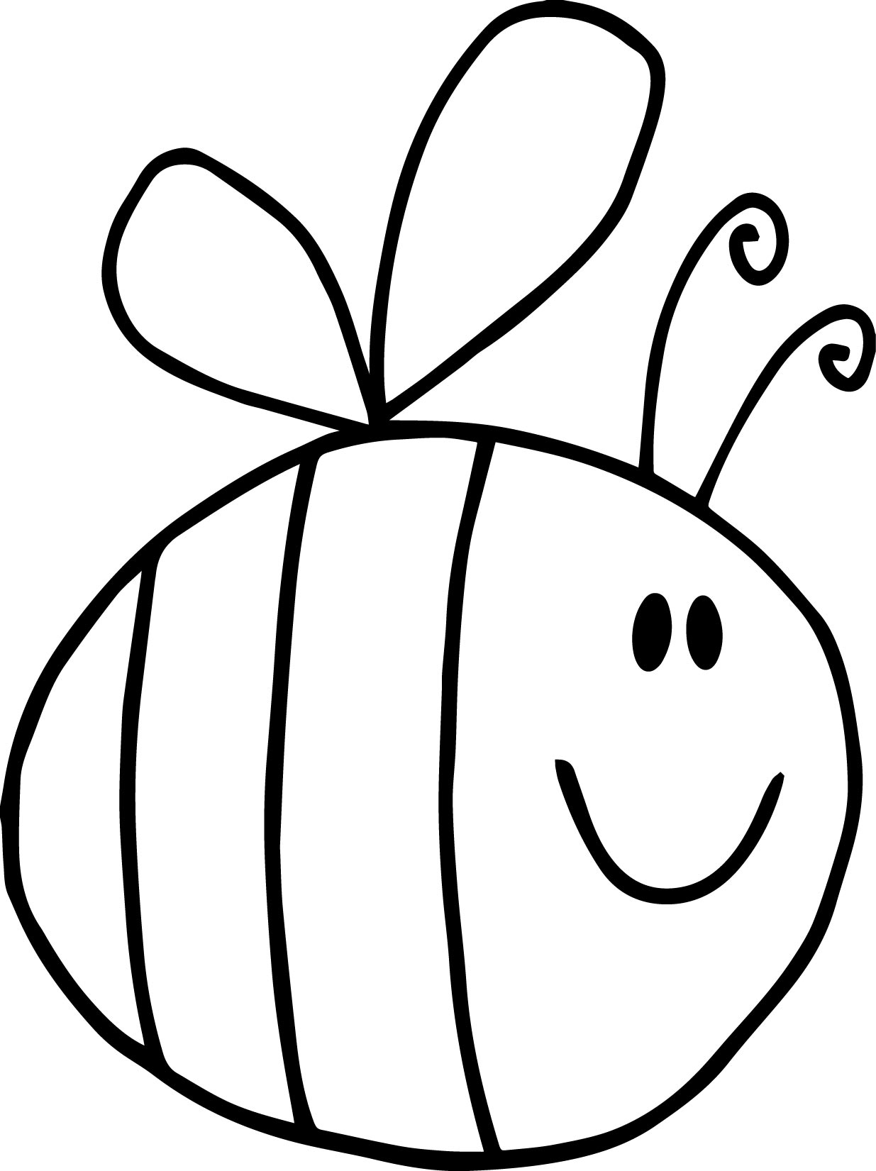 Printable Bee Coloring Pages