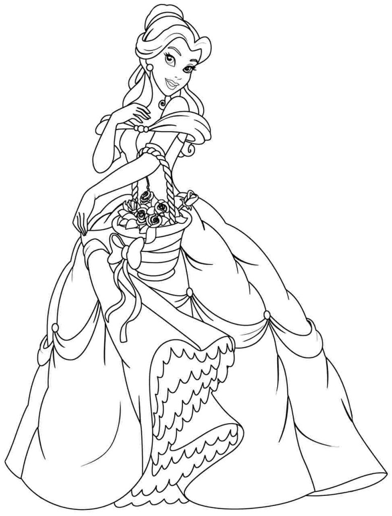 Printable Belle Coloring Pages Printable Word Searches
