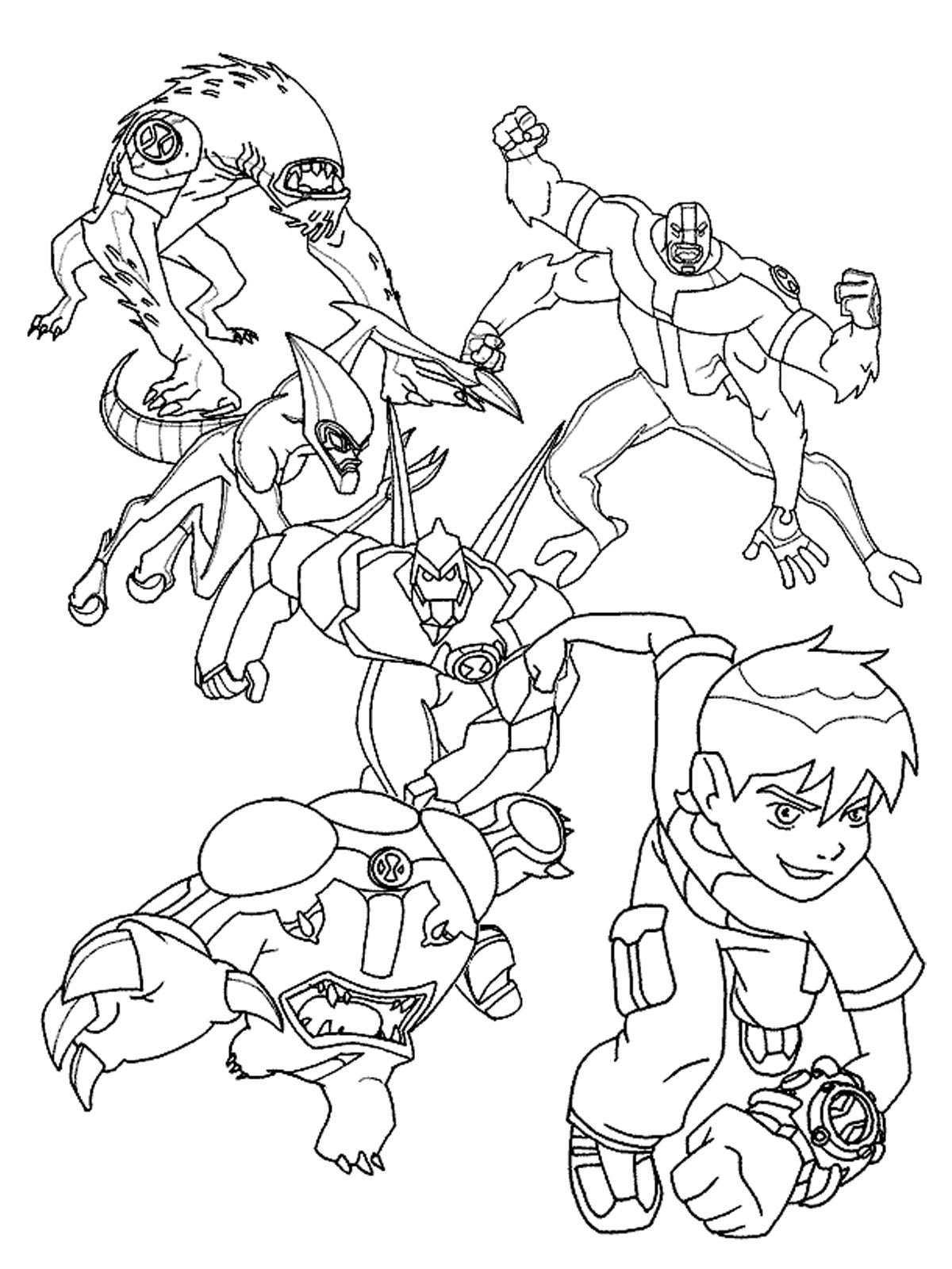 Printable Ben 10 Coloring Pages Printable Ben 10 Coloring Pages