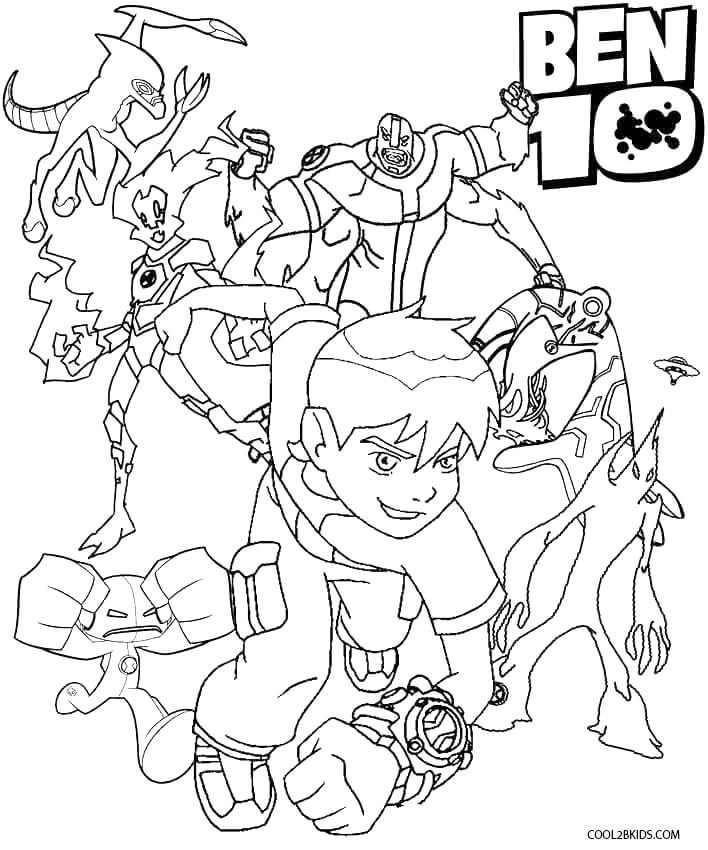 Ben 10 Printable Coloring Pages Ben 10 Printable Coloring Pages