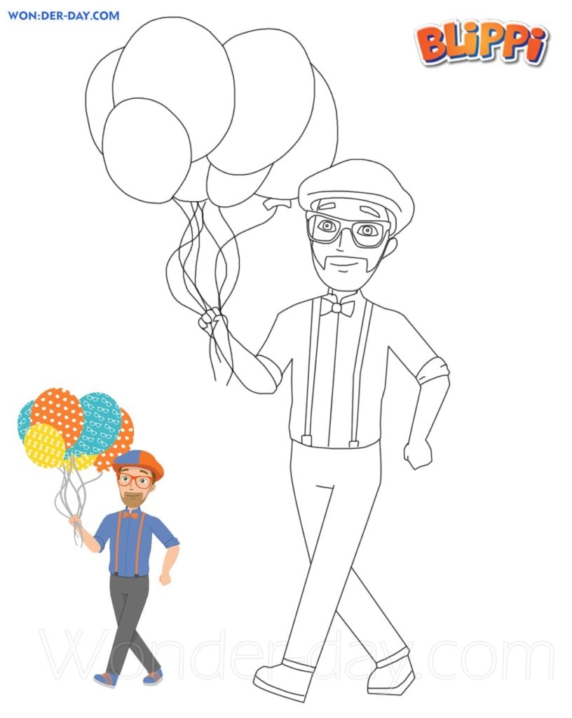 Printable Blippi Coloring Pages Printable Blippi Coloring Pages