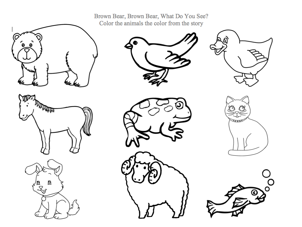 Printable Brown Bear Brown Bear Coloring Pages Printable Brown Bear Brown Bear Coloring Pages