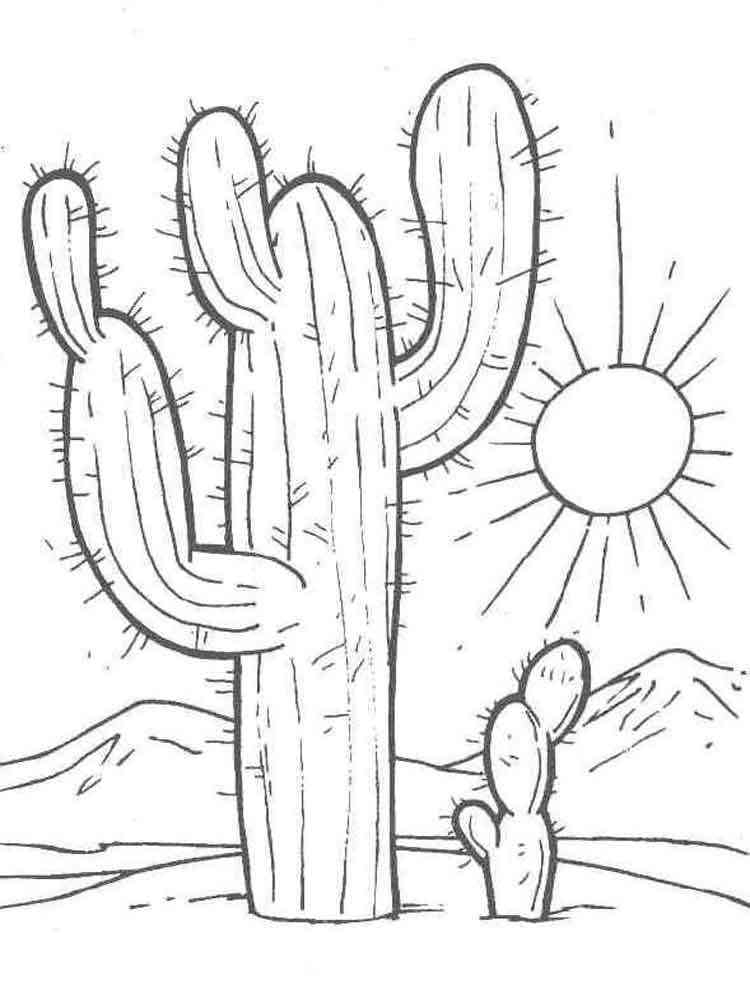 Printable Cactus Coloring Pages Printable Cactus Coloring Pages