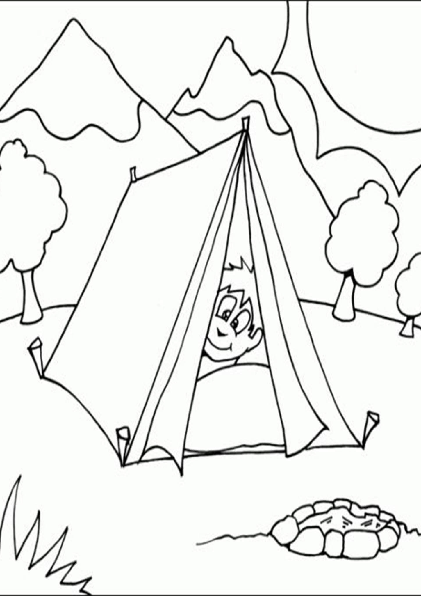 Printable Camping Coloring Pages Printable Camping Coloring Pages