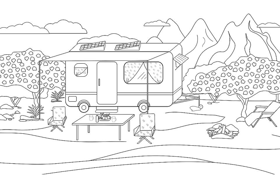Printable Camping Coloring Pages Printable Camping Coloring Pages