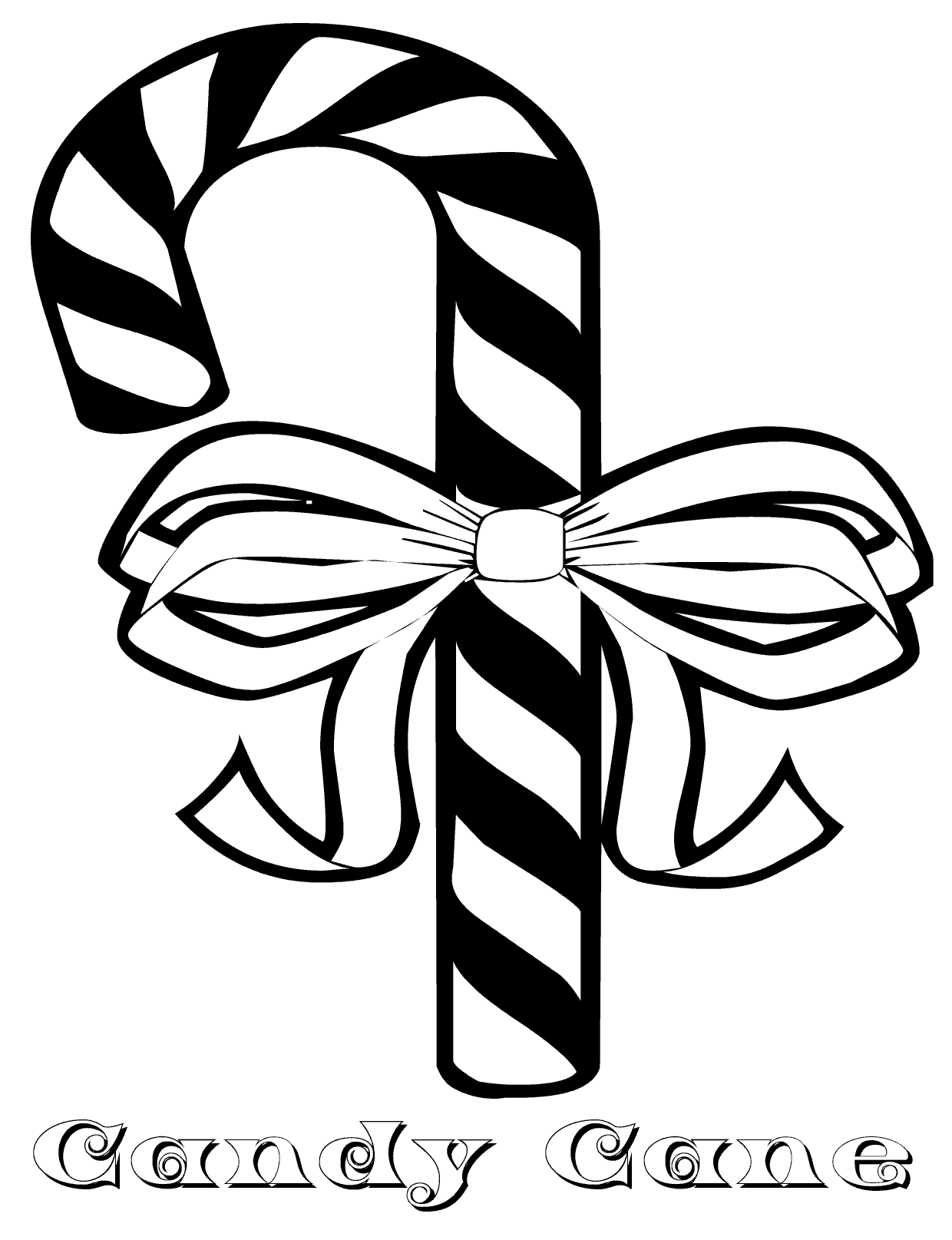 Printable Candy Cane Coloring Pages Printable Candy Cane Coloring Pages
