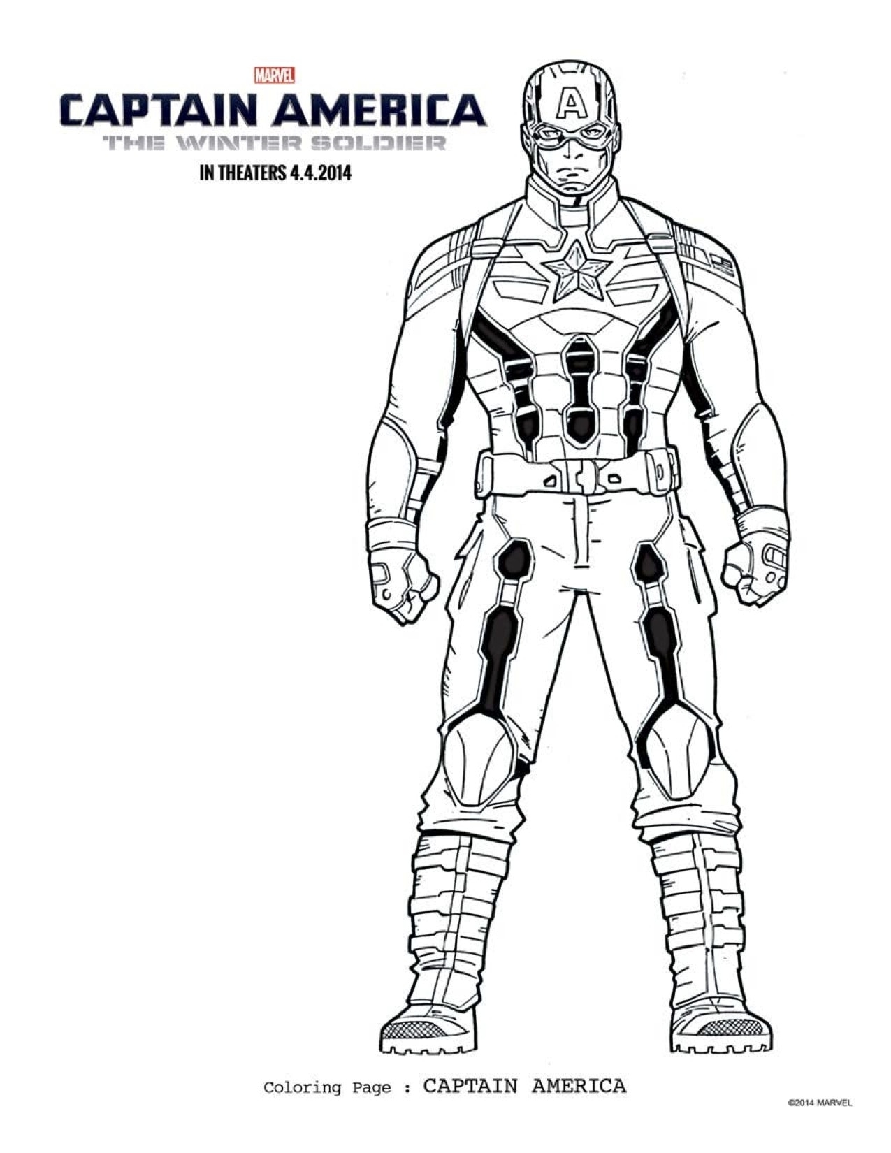 Printable Captain America Coloring Pages Printable Captain America Coloring Pages