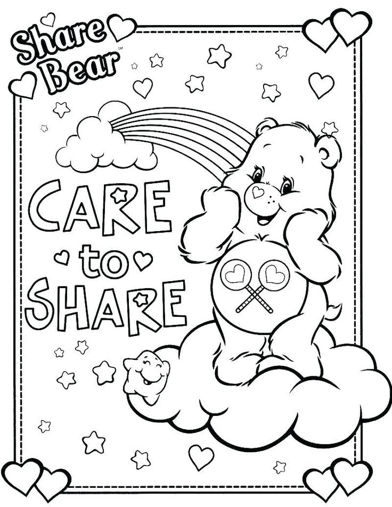 Printable Care Bear Coloring Pages For Your Kids Coloringfolder Printable Care Bear Coloring Pages For Your Kids Coloringfolder