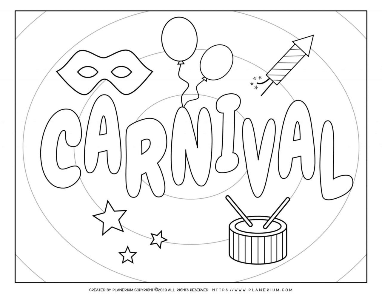 Printable Carnival Coloring Pages Printable Carnival Coloring Pages