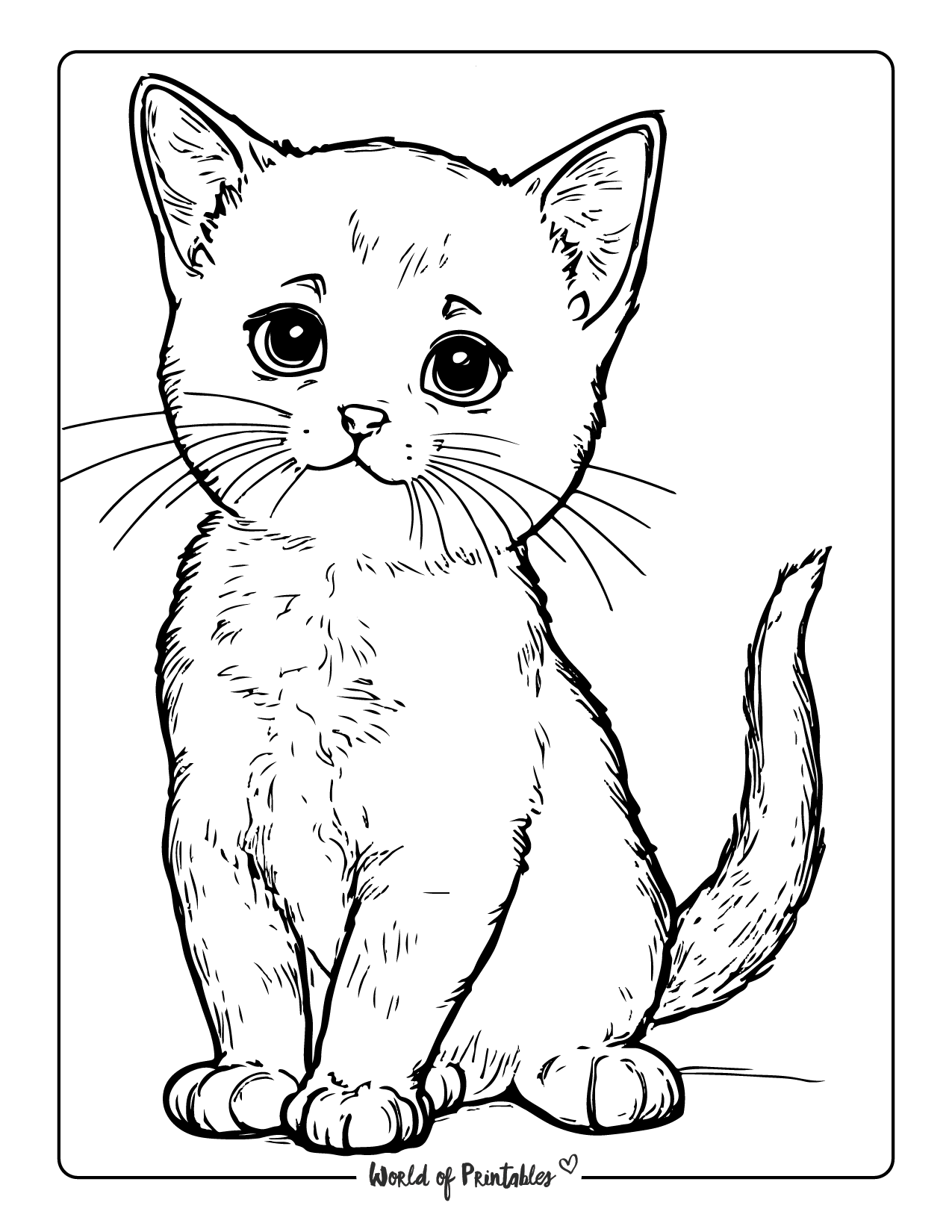 Printable Cat Coloring Pages Clip Art Library Vrogue Co