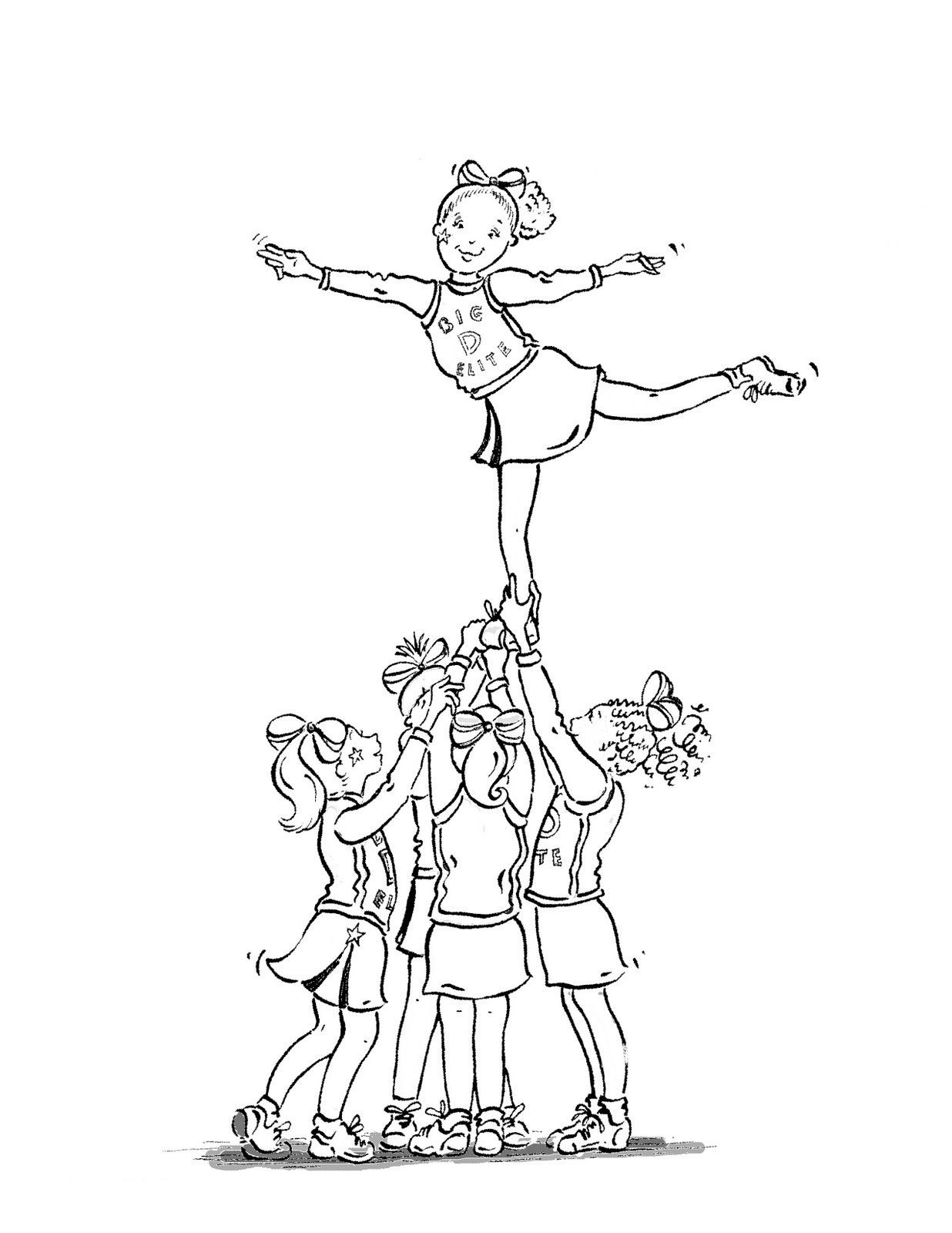 Printable Cheerleader Coloring Pages Printable Cheerleader Coloring Pages