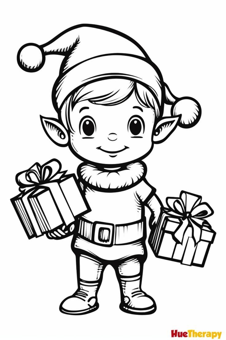 Printable Christmas Elf Coloring Page Coloring Nation Printable Christmas Elf Coloring Page Coloring Nation