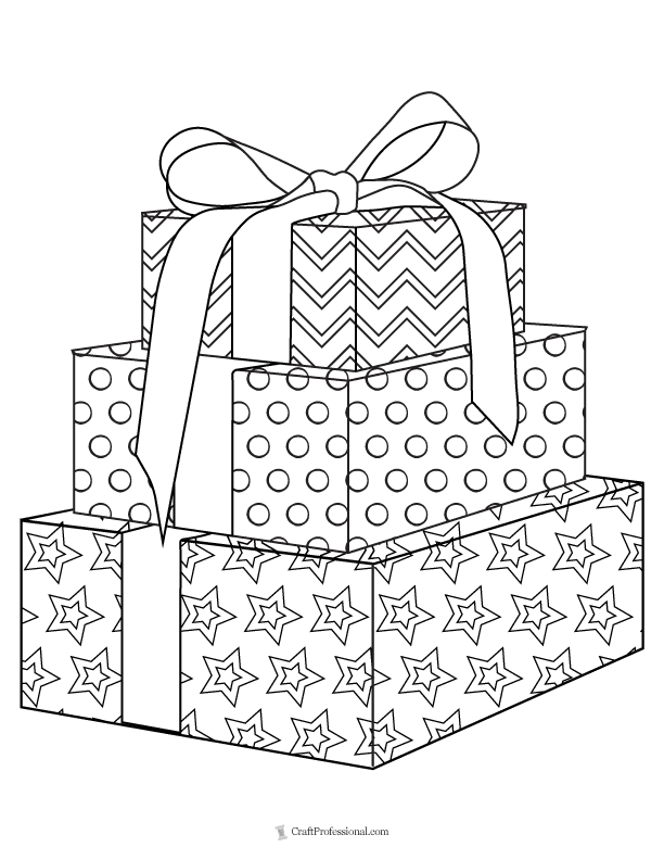 Printable Christmas Presents Coloring Pages Printable Christmas Presents Coloring Pages