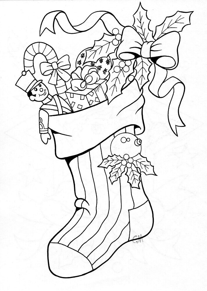 Printable Christmas Stocking Coloring Pages Printable Christmas Stocking Coloring Pages
