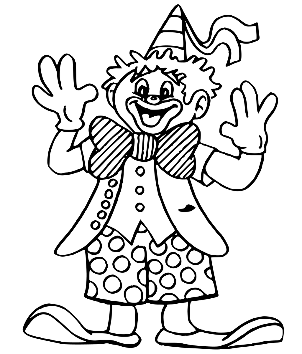 Printable Clown Coloring Pages Printable Clown Coloring Pages