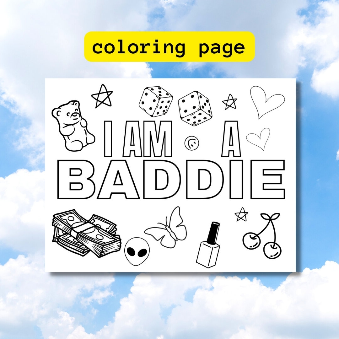 Baddie Coloring Pages Printable