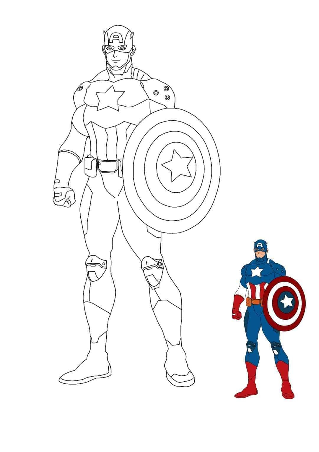 Printable Coloring Pages Captain America Printable Coloring Pages Captain America