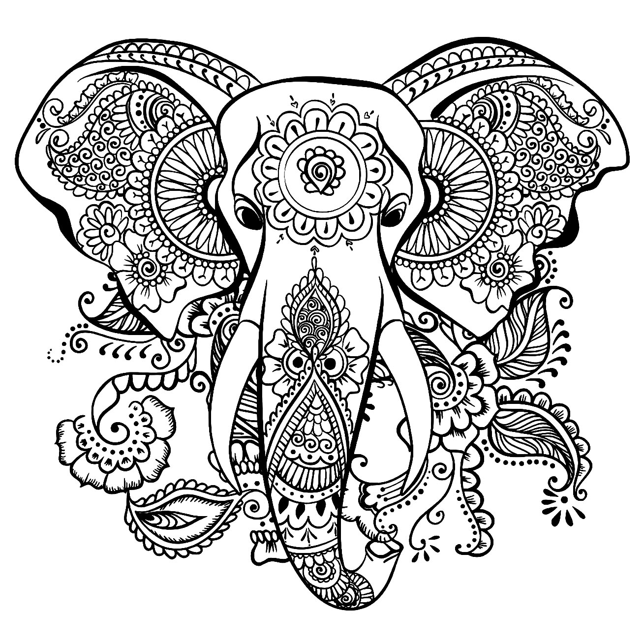 Printable Coloring Pages Elephant Printable Coloring Pages Elephant