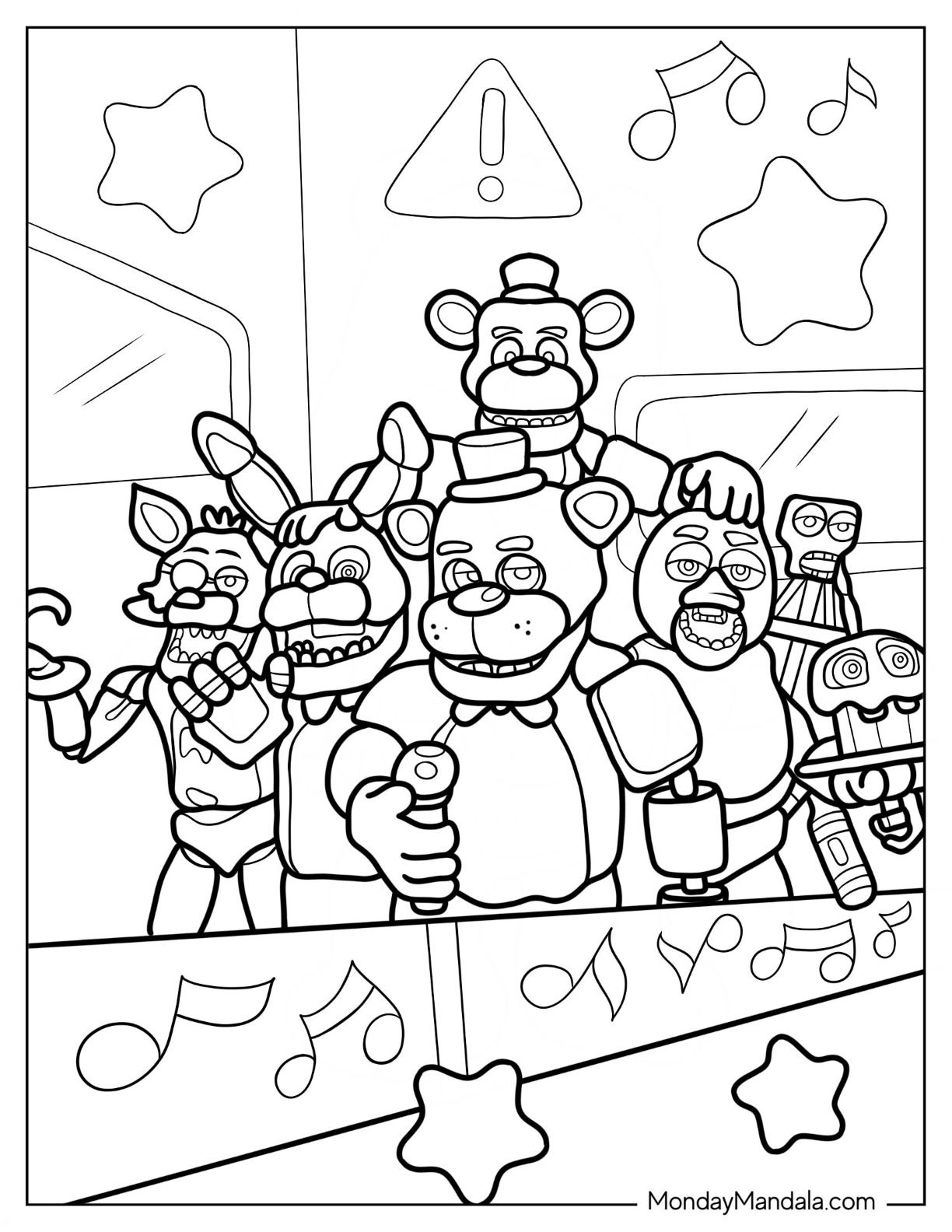 Printable Coloring Pages Five Nights At Freddys Printable New Year Printable Coloring Pages Five Nights At Freddys Printable New Year
