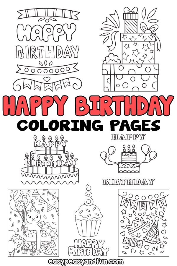 Printable Coloring Pages For Birthdays