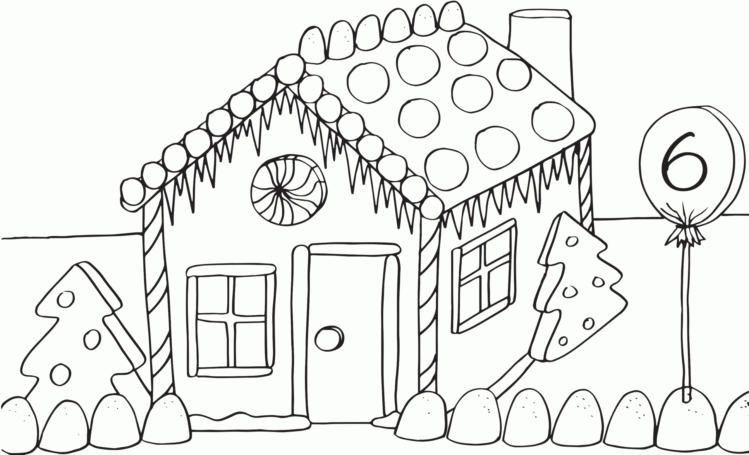 Printable Coloring Pages Gingerbread House Printable Coloring Pages Gingerbread House