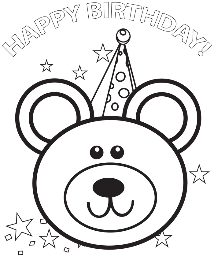 Printable Coloring Pages Happy Birthday