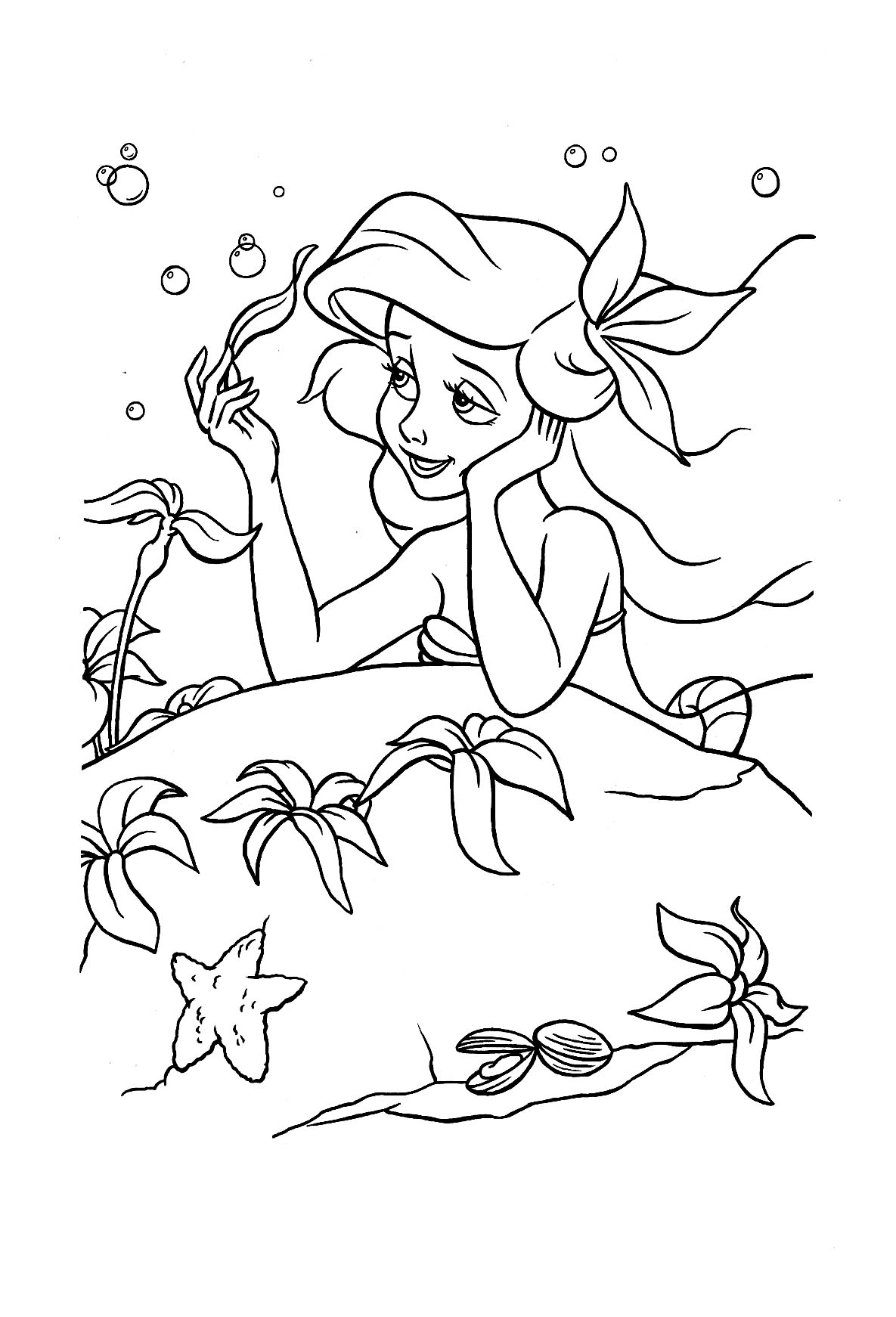 Printable Coloring Pages Little Mermaid