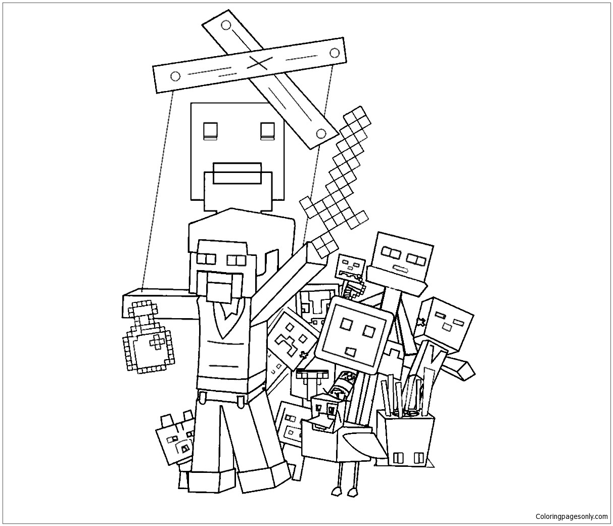 Printable Coloring Pages Minecraft Printable Coloring Pages Minecraft
