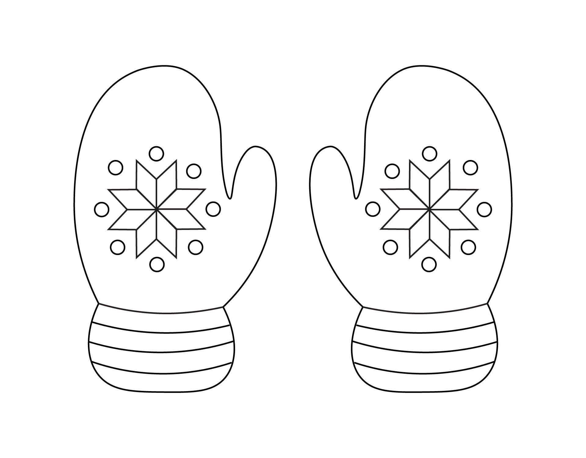Printable Mitten Coloring Pages