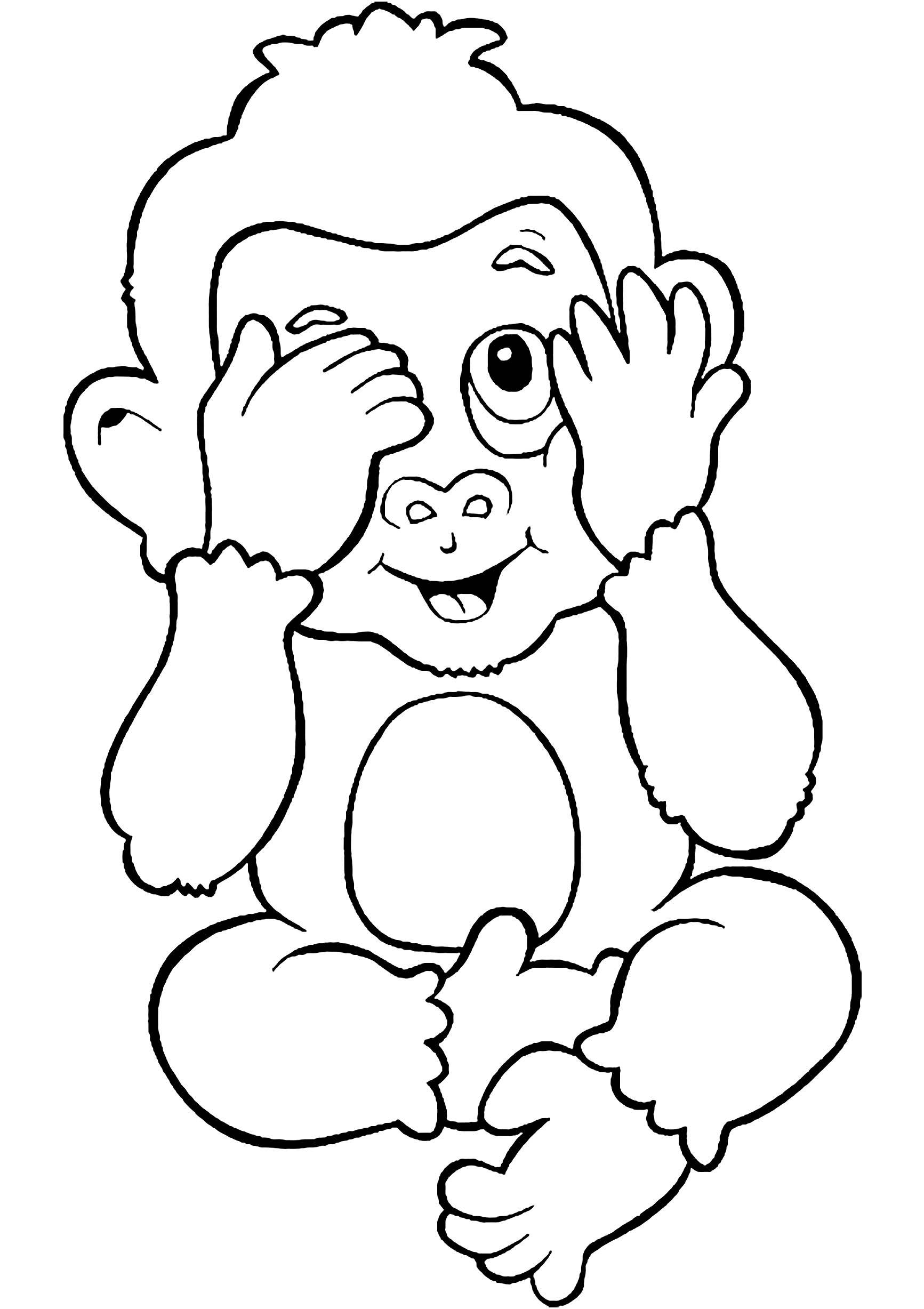 Printable Coloring Pages Monkey Printable Coloring Pages Monkey