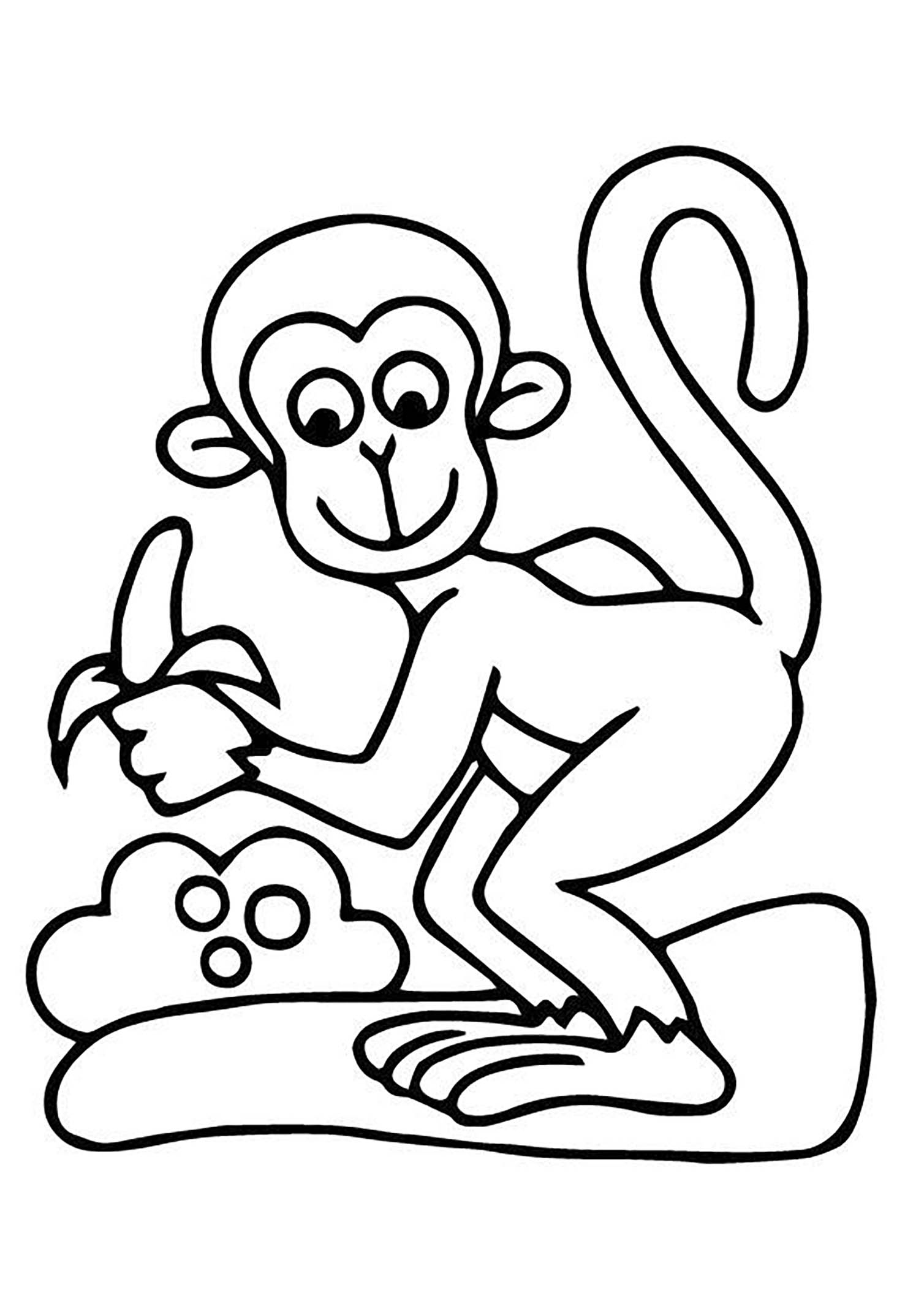Printable Coloring Pages Monkey Printable Coloring Pages Monkey